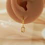 6x8MM Oval Prong Hook Earrings Settings,Solid 925 Sterling Silver Rose Gold Plated Earrings,Minimalist Oval Earrings,DIY Earrings Blank For Gemstone 1706207