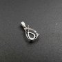 1Pcs Multiple Size Prong Bezel Settings For Tear Pear Drop Shape Gems Facted Cz Stone Solid 925 Sterling Silver DIY Pendant Charm Settings Tray 1431034