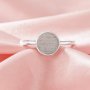 Keepsake Breast Milk Resin Stackable Round Bezel Ring Settings,Solid 14K 18K Gold Ring,Minimalist Round Ring,DIY Ring Blank Supplies 1294988