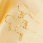 1Pair 13x15MM Ball End Ear Wires With Coil And 2MM Ball,14k Gold Filled Ear Wires,Minimalist Earrings,DIY Earrings Supplies 1705077
