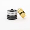Keepsake Mens' Resin Ashes Channel Ring Settings,Double Channel Bezel Stainless Steel Ring Setting,Silver Gold DIY Ring Supplies,2.6MM Width Each Channel 1294594