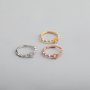 1Pcs 4MM Round Simple Silver Rose Gold Gemstone Cz Stone Prong Bezel Solid 925 Sterling Silver Adjustable Ring Settings 1210042
