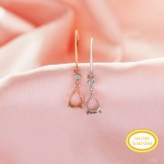 6x8MM Pear Prong Hook Earrings Settings, Solid 14K 18K Gold Earrings,Art Deco Earrings,DIY Earring Supplies For Gemstone 1706223