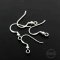 10Pcs 18.9MM Solid 925 Sterling Silver Hook Earrings DIY Supplies Findings 1702159