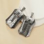 Stainless Steel Cross Pendant,Rectangular Cross Signet Pendant,Men's Silver Pendant Charm,DIY Pendant Supplies 1431464