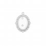 Keepsake Breastmilk Stainless Steel Oval Bezel Pendant,Vintage Styles Art Deco Oval Pendant,Silver Gold Pendant,DIY Pendant Supplies 1421254