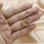 1Pcs 5-15MM Rose Gold Silver Square Gems Cz Stone Prong Setting 925 Sterling Silver Bezel Tray DIY Adjustable Ring Settings 1294106