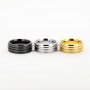 Keepsake Mens' Resin Ashes Channel Ring Settings,Three Channel Bezel Stainless Steel Ring Setting,Silver Gold Black DIY Ring Supplies,1.3MM Width Each Channel 1294592