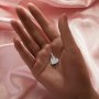 10MM Keepsake Breast Milk Resin Heart Bezel Pendant Settings,Solid 14K 18K Gold Pendant Charm,Moissanite Art Deco Pendant,DIY Pendant Supplies 1431501