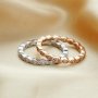 Art Deco Full Eternity Ring,Marquise Stackable Ring,Solid 925 Sterling Silver Rose Gold Plated Stacker Ring,DIY Ring Supplies 1294537