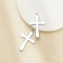 Keepsake Breast Milk Resin Cross Bezel Pendant Settings,Stainless Steel Silver Cross Pendant Charm,DIY Pendant Blank 1431466