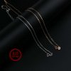 1Pcs 1MM Rose Gold Plated Solid 925 Sterling Silver Cable Chain Necklace for DIY Jewelry 18Inches 1320005