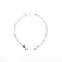 1Pcs 1MM Rose Gold Plated Solid 925 Sterling Silver Cable Chain Necklace for DIY Jewelry 18Inches 1320005
