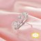 Four Stones 4x6MM Oval Prong Ring Settings,Solid 14K 18K Gold Ring,Family Ring,DIY Ring Supplies For Gemstone 1295100