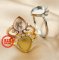 8x10MM Keepsake Breast Milk Resin Pear Bezel Ring Settings Crown Solid 925 Sterling Silver Rose Gold Plated DIY Ring Supplies 1294327