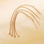 1Pair 8CM Long Minimalist Ear Threader Earringss,14k Rose Gold Filled Earrings,Ear Threader With Cable Chain,Simple Earrings,Long Ear Threads Earrings 1513005