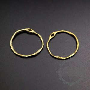 6pcs 18x20mm vintage style raw brass color oval hoop DIY pendant charm supplies findings 1850283-3