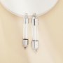 Tube Glass Bottle Stainless Steel Pendant,Minimalist Perfume Vial Pendant,Glass Bottle Wish Charm,DIY Pendant Supplies 1800601