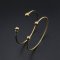1Pcs Vintage Style Brass Bronze Gold Plated Screwed Ball End Bracelet Bangle DIY Beading Supplies 58MM Diameter 1900235