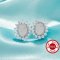 Keepsake Breast Milk Resin Halo Oval Bezel Studs Earrings Blank Settings,Sun Flower Solid 925 Sterling Silver Studs Earring,DIY Earrings Supplies 1706210-1