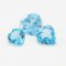 1Pcs Heart Faceted Swiss Blue Topaz November Birthstone Nature Point Back Gemstone DIY Supplies 4130021