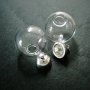 6pcs16mm round glass dome one end open with silver bail vintage style pendant charm DIY supplies 1820247