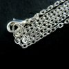 6pcs 55cm 2x3mm oval ring silver plated brass necklace chain DIY supplies 1322022-1