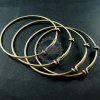 4pcs 65mm diameter vintage brass bronze simple wiring bracelet for beading 1900020