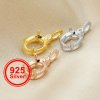 5x7MM Oval Prong Bezel Pendant Settings,Solid 925 Sterling Silver Rose Gold Plated Charm,DIY Pendant Charm Tray 1421188