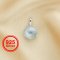 8MM Round Sky Blue Topaz Birthstone Charm,Solid 925 Sterling Silver Charm,November Birthstone Pendant,DIY Jewelry Supplies 1411322
