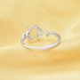 5x7MM Rectangle Prong Ring Settings,Tree Branch Leaf Solid 925 Sterling Silver Rose Gold Plated Ring,DIY Ring Supplies For Gemstone 1295034