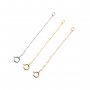 5pcs 3-8CM Extension Chain with Spring Ring Clasp for Necklace Rose Gold Plated Solid 925 Sterling Silver DIY Supplies 1320016