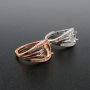 1Pcs Oval Bezel Vinatge Style Rose Gold Plated Solid 925 Sterling Silver Adjustable Prong Ring Settings Blank for Gemstone 1224037
