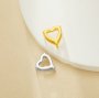 8MM Heart Prongs Bezel Pendant Settings,Yellow Gold Plated Stainless Steel Pendant Charm,Minimalist Heart Pendant,Simple Pendant Blank fro Faceted Stone 1431452