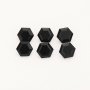 1Pcs Black Agate Onyx Hexagon Cut Faceted Stone,Loose Gemstone,Unique Gemstone,DIY Jewelry Supplies 4160064