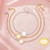 Keepsake Breast Milk Resin Round Bezel Bracelet Settings,Solid 14K 18K Gold Bracelet,Minimalist Bracelet,DIY Bracelet Supplies 7''+2'' 1900333