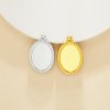 Keepsake Breast Milk Resin Oval Bezel Pendant Settings,Simple Stainless Steel Oval Pendant Charm,DIY Pendant Blank Supplies 1421276