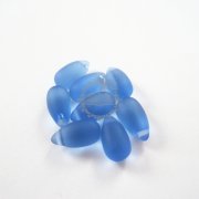 50pcs 7x13mm simulated ocean blue sea glass tear drop beads DIY loose beads 3070047