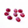 5Pcs Lab Created Oval Ruby July Birthstone Red Faceted Loose Gemstone DIY Jewelry Supplies 4120126