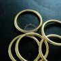 5pcs 18mm diameter round 14K light gold plated brass simple ring DIY supplies findings 1215005