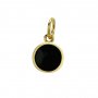 6MM Round Black Epoxy Charm,Solid 925 Sterling Silver Gold Plated Pendant Charm,DIY Charm Supplies 1431190