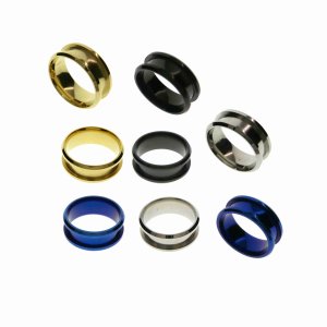 1Pcs 4MM Width channel Bezel 1.5MM Depth Silver Gold Gun Black Blue Stainless Steel Ring Settings DIY Jewelry Supplies 1294118