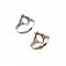 1Pcs Multiple Size Solid 925 Sterling Silver Rose Gold Tone Marquise Marquise Shape Prong Bezel Adjustable Ring Settings DIY Supplies 1294126