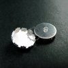20pcs 20mm setting size vintage style silvery crown round button bezel tray DIY supplies 1411056