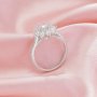 Halo Round Prong Ring Settings,Flower Solid 14K 18K Gold Ring,Vintage Styles Round Moissanite Ring,DIY Ring Supplies For Gemstone 1212134