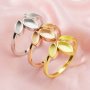 Keepsake Breast Milk Marquise Ring Settings Resin Solid 14K Gold DIY Ring Blank Band for Resin 1294329-1