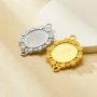 Keepsake Breastmilk Stainless Steel Round Bezel Pendant With Two Loops,Flower Art Deco Round Pendant Charm,Silver Gold Pendant,DIY Pendant Supplies 1411442