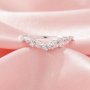 Curved Tree Branch Leaf Moissanite Stackable Ring,Solid 14K 18K Gold Ring,Dainty Stacker Ring,Stackable Ring,DIY Ring Supplies 1294995