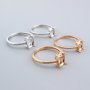 Oval Prong Ring Settings Solid 925 Sterling Silver Rose Gold Plated Set Size DIY Ring Bezel for 6x8MM 7x9MM Gemstone Supplies 1224077
