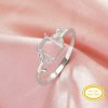 Rectangle Prong Ring Settings,Solid 14K 18K Gold Ring,Tree Branch Leaf Art Deco Rectangle Ring,DIY Ring Supplies For Gemstone 1295101